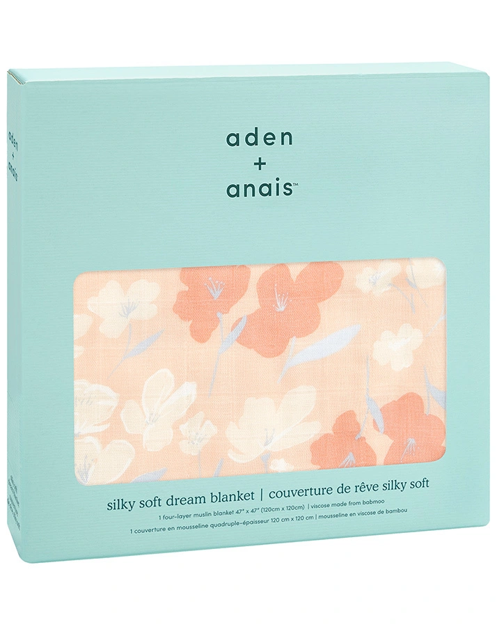 Schmusedecke DREAM BLANKET SILKY SOFT – KOI POND (120x120) in peach
