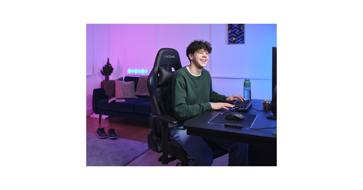 TrustGXT 923  Ybar Wireless gaming muis  (Zwart, RGB, 7200 dpi)