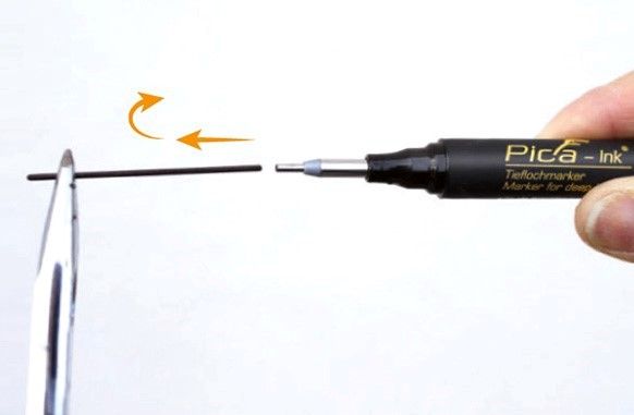 Pica Ink 150/46 Markeerstift tbv diepe gaten zwart