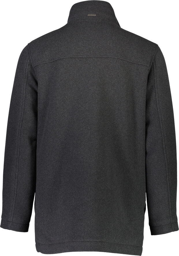Bison Relaxed-fit wool car coat Grå