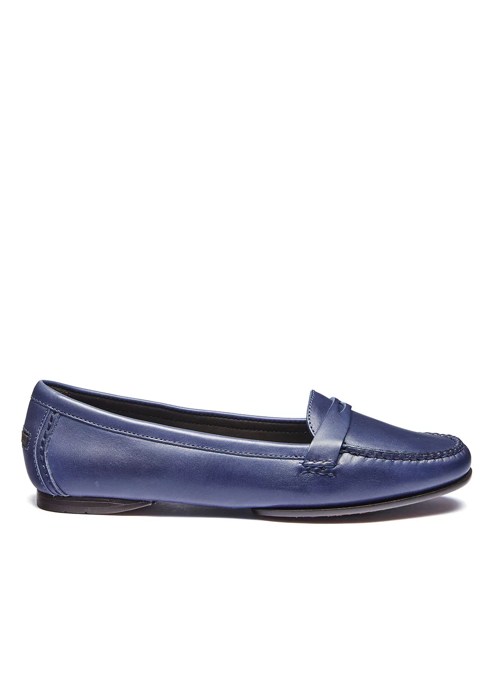 MOCASSIN ROUND MOC CUIR BLEU