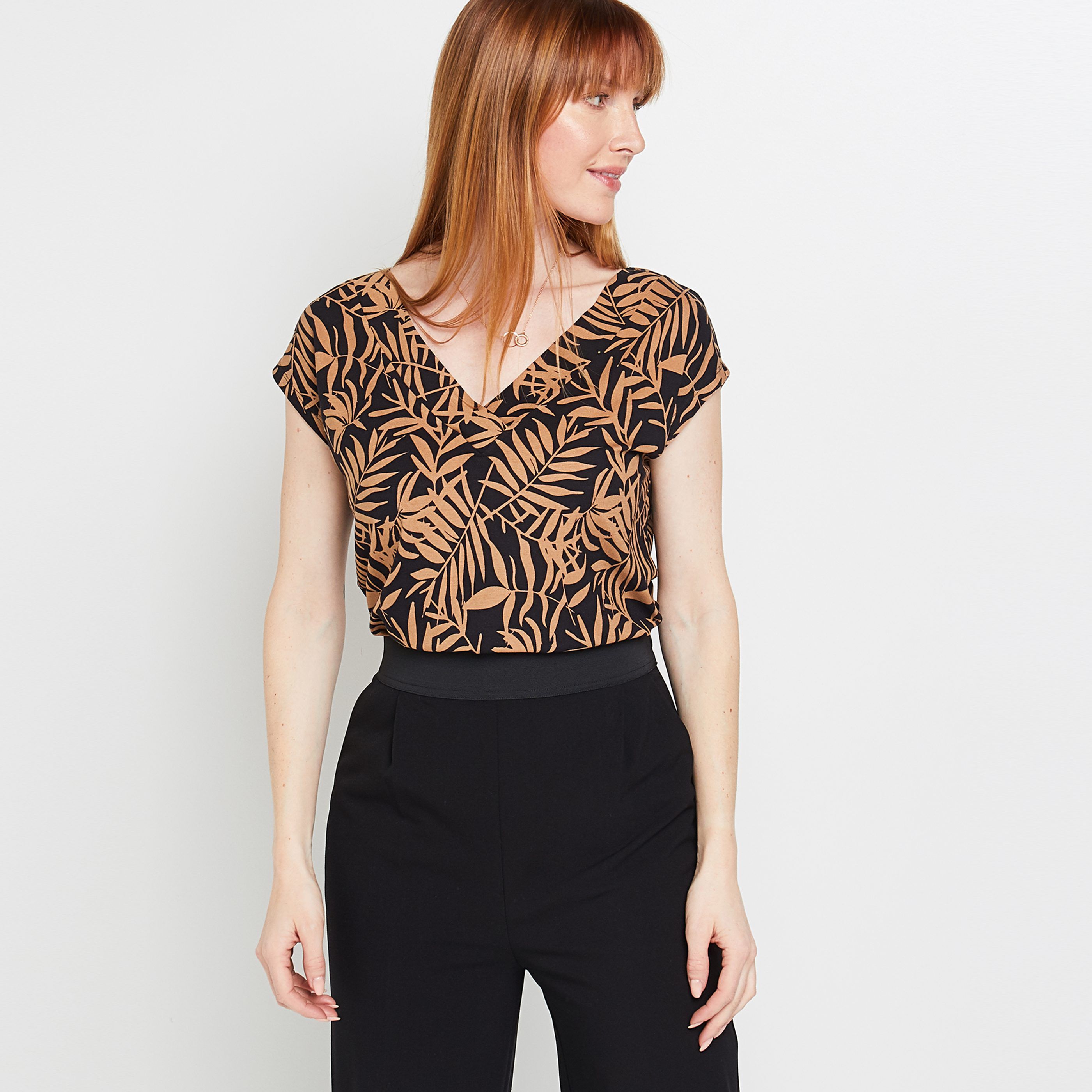 Tshirt imprimé femme - NOIR