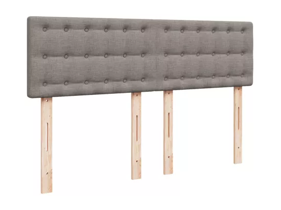 Sommier à lattes de lit avec matelas Taupe 140x190 cm Tissu