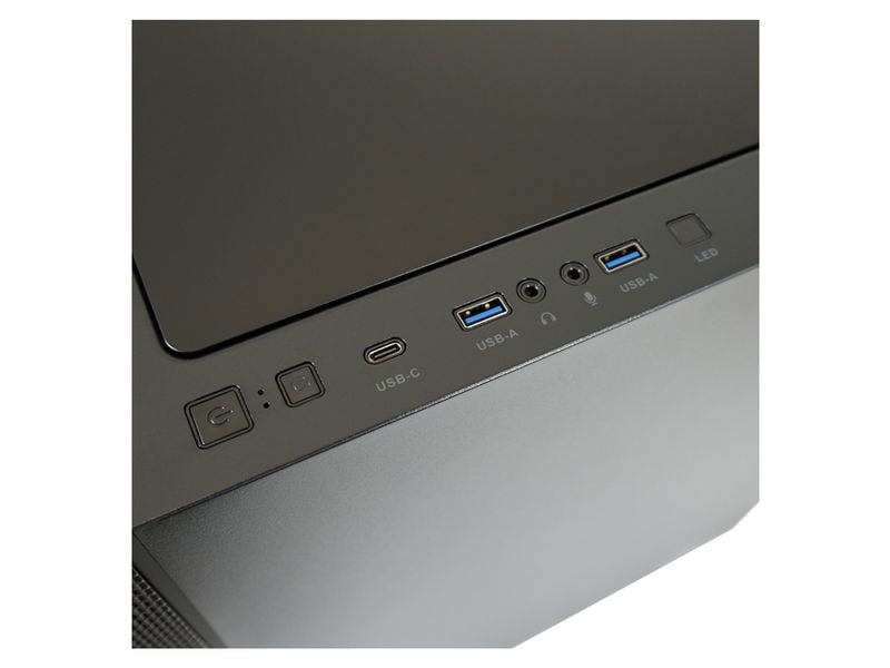 LC-Power PC-Gehäuse LC-715B-ON Schwarz Mid-Tower Gehäuse mit ARGB-Beleuchtung