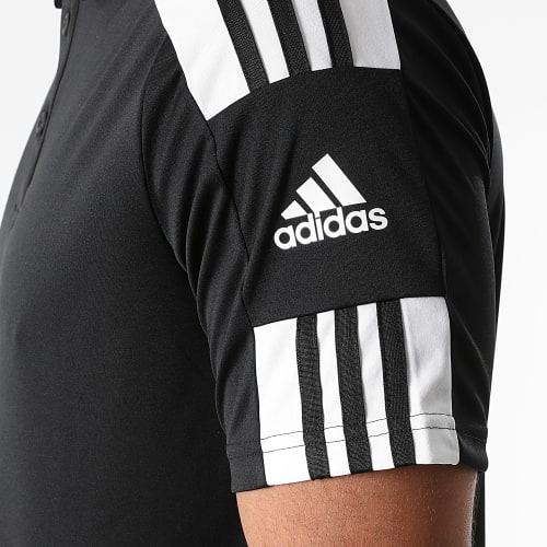 Polo Manches Courtes A Bandes Squad 21 GK9556 Noir