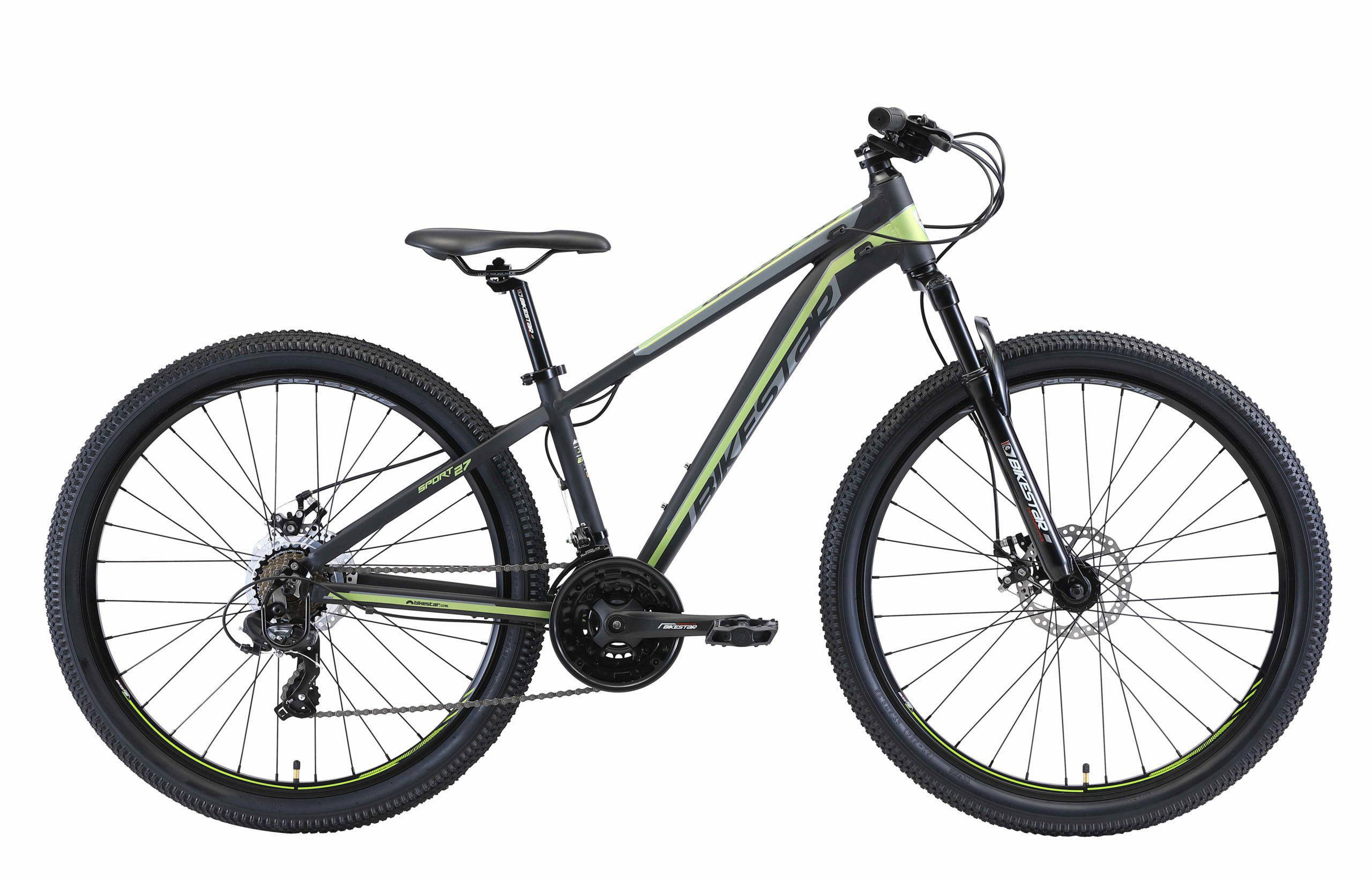 BikeStar hardtail MTB, Sport, 27.5 inch, 21 speed, zwart/groen