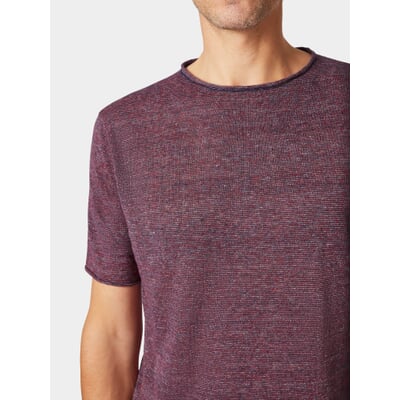 Herren-Strickshirt, Rotmelange