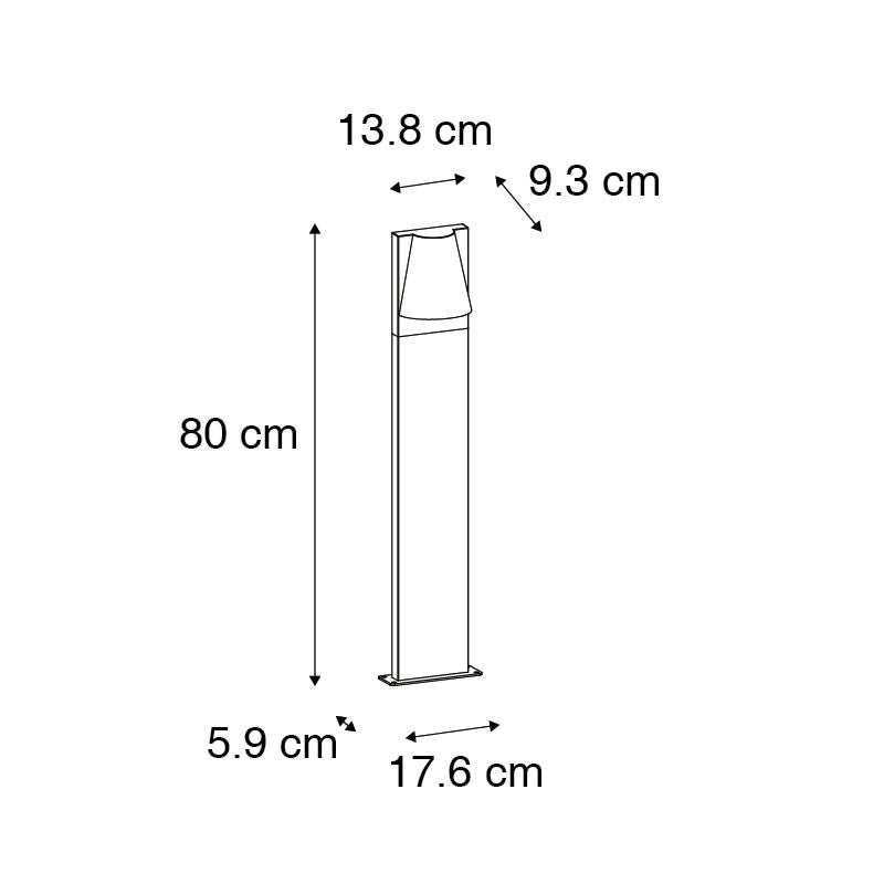 Industriële buitenvloerlamp, zwart, IP44 - Femke