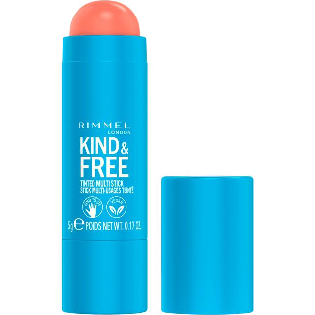 Rimmel Kind & Free Clean Multi-Stick 002 – Peachy Cheeks (Soft Peach)