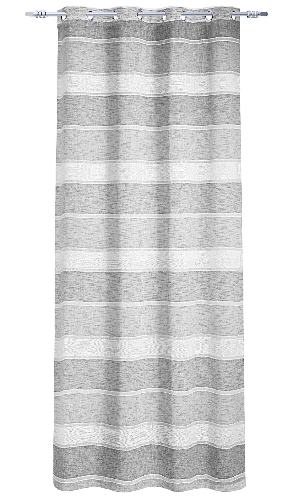 Ösenschal ZORA 140 x 245 cm anthrazit/offwhite