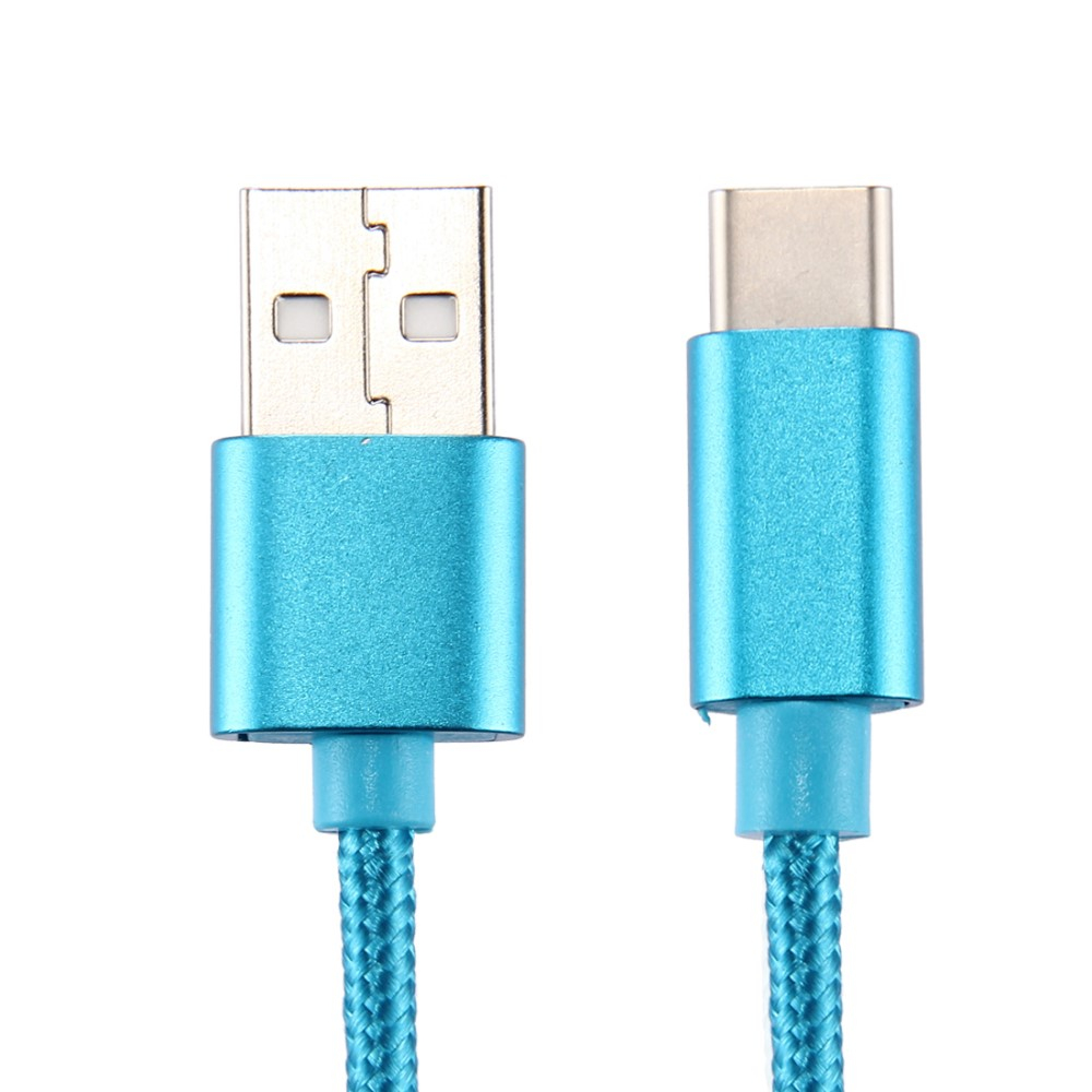 USB A auf USB C (3m) Ladekabel Datenkabel Nylon - Blau