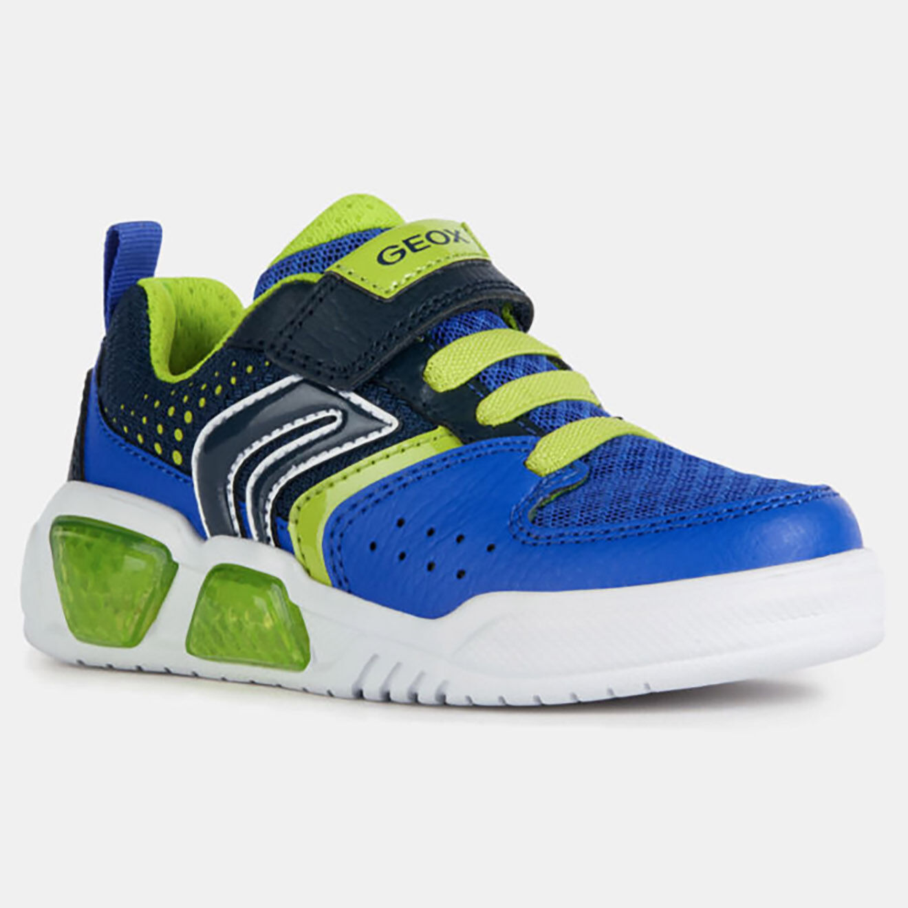 Geox Baskets Illuminus bleu/vert