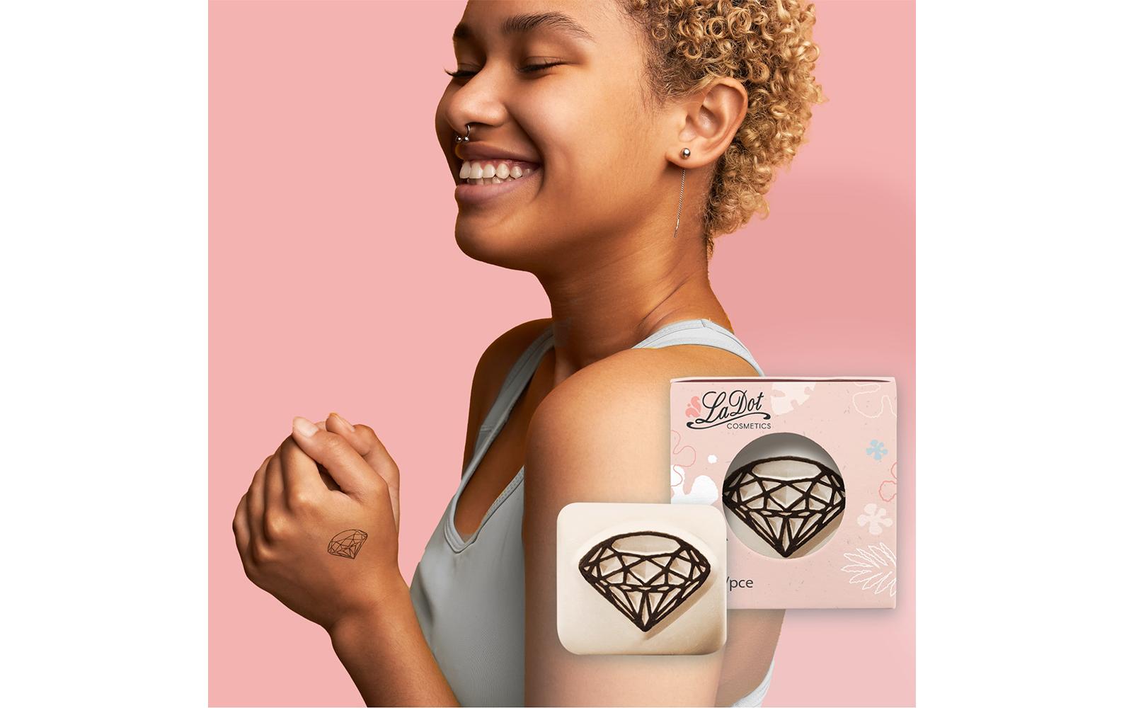 Tattoostempel Diamant SmallMotiv-Stein für das perfekte Outdoor-Make-Up