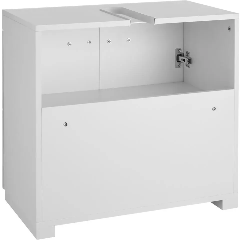tectake Wastafelonderkast Idris, 2 vakken, draagkracht 35 kg, Wit