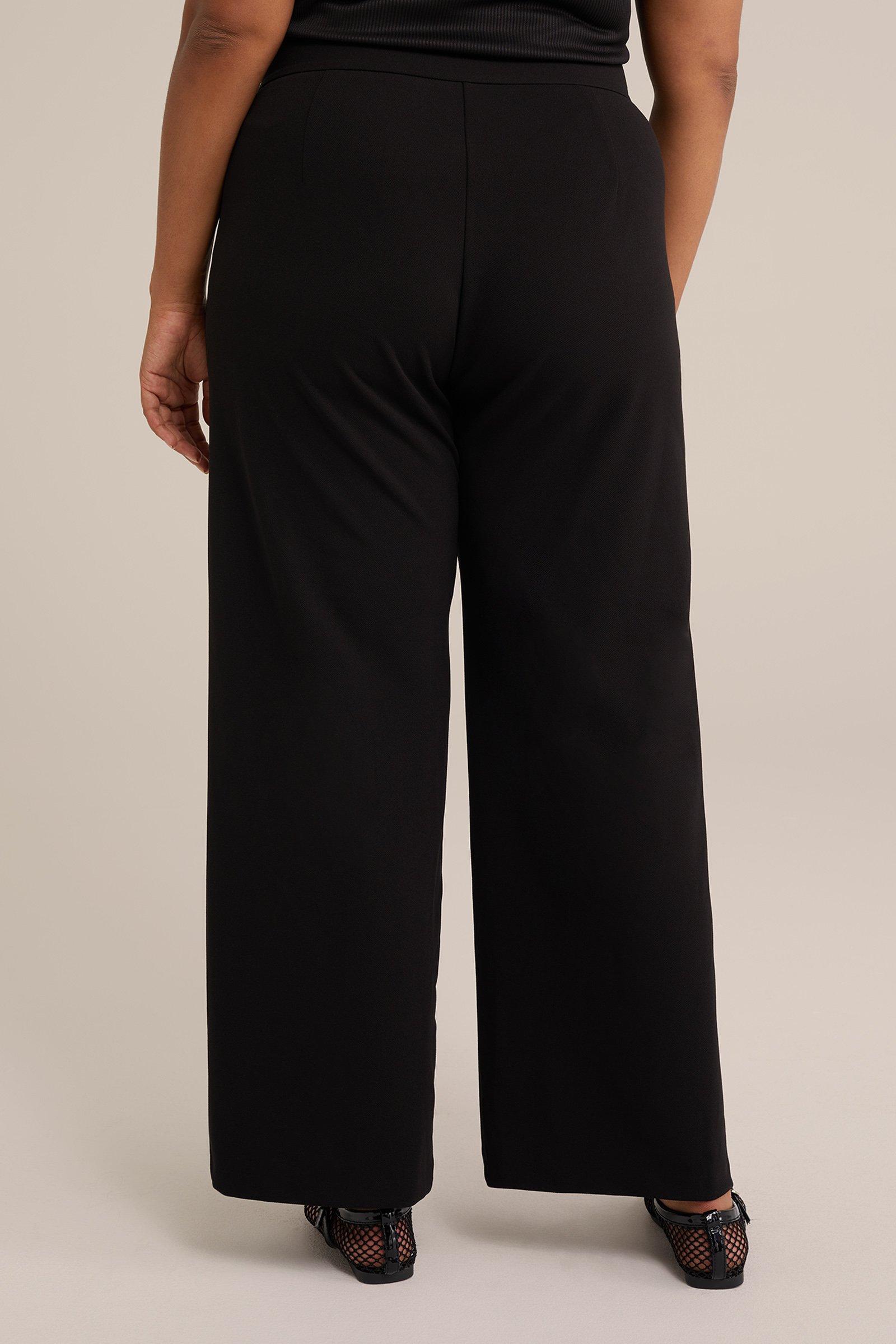 wide leg pantalon - Curve WE Fashion Zwart