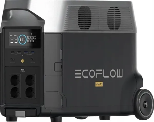EcoFlow Delta Pro - Transportabel strømstation - AC 220-240 V - litiumjernfosfat - 3600 Wh - Wi-Fi, Bluetooth - output-stikforbindelser: 14