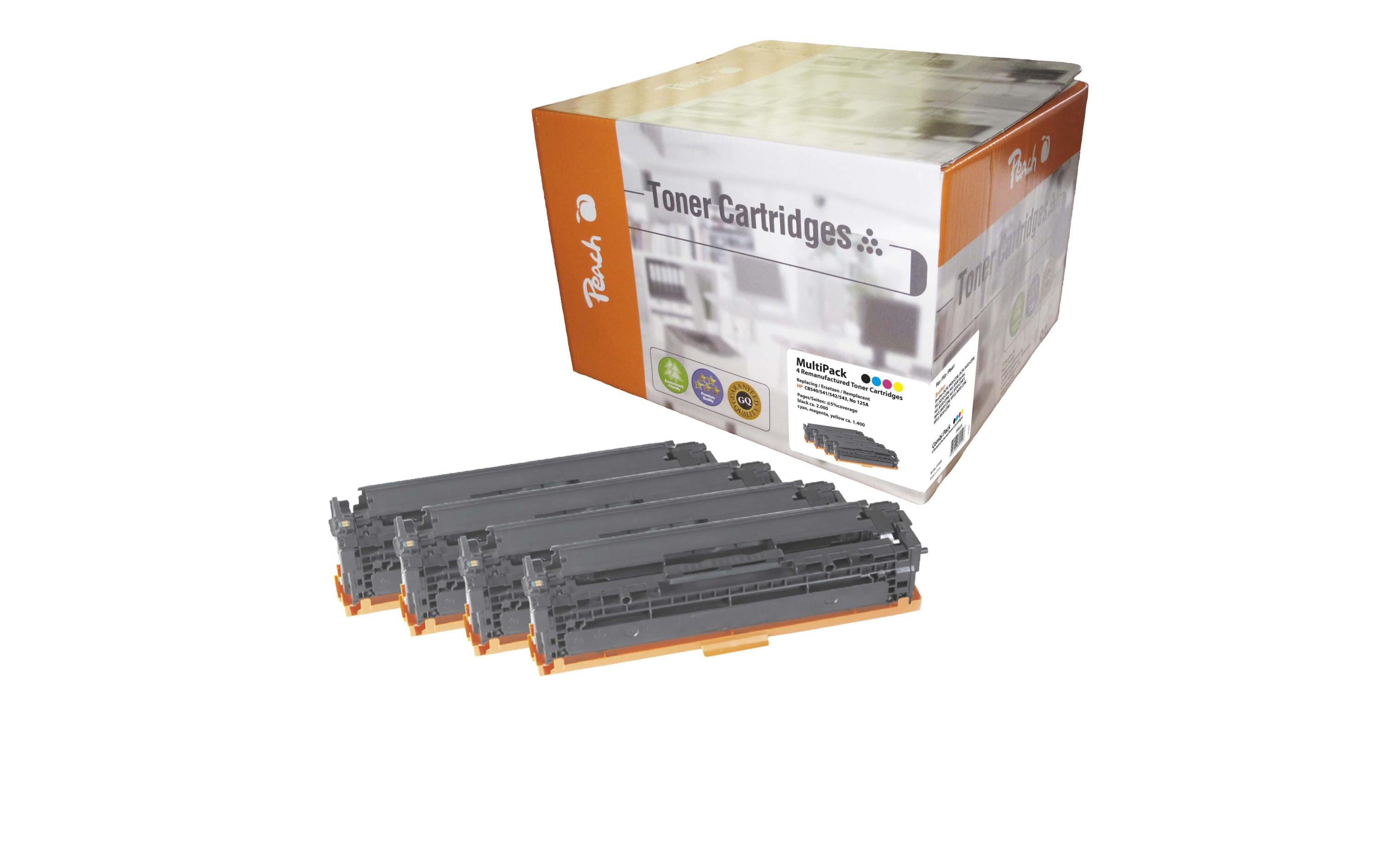Tonerset HP Nr. 125A (CB540-4) BK, C, M, Y<br>Tintenset, farbig, XL-Füllung