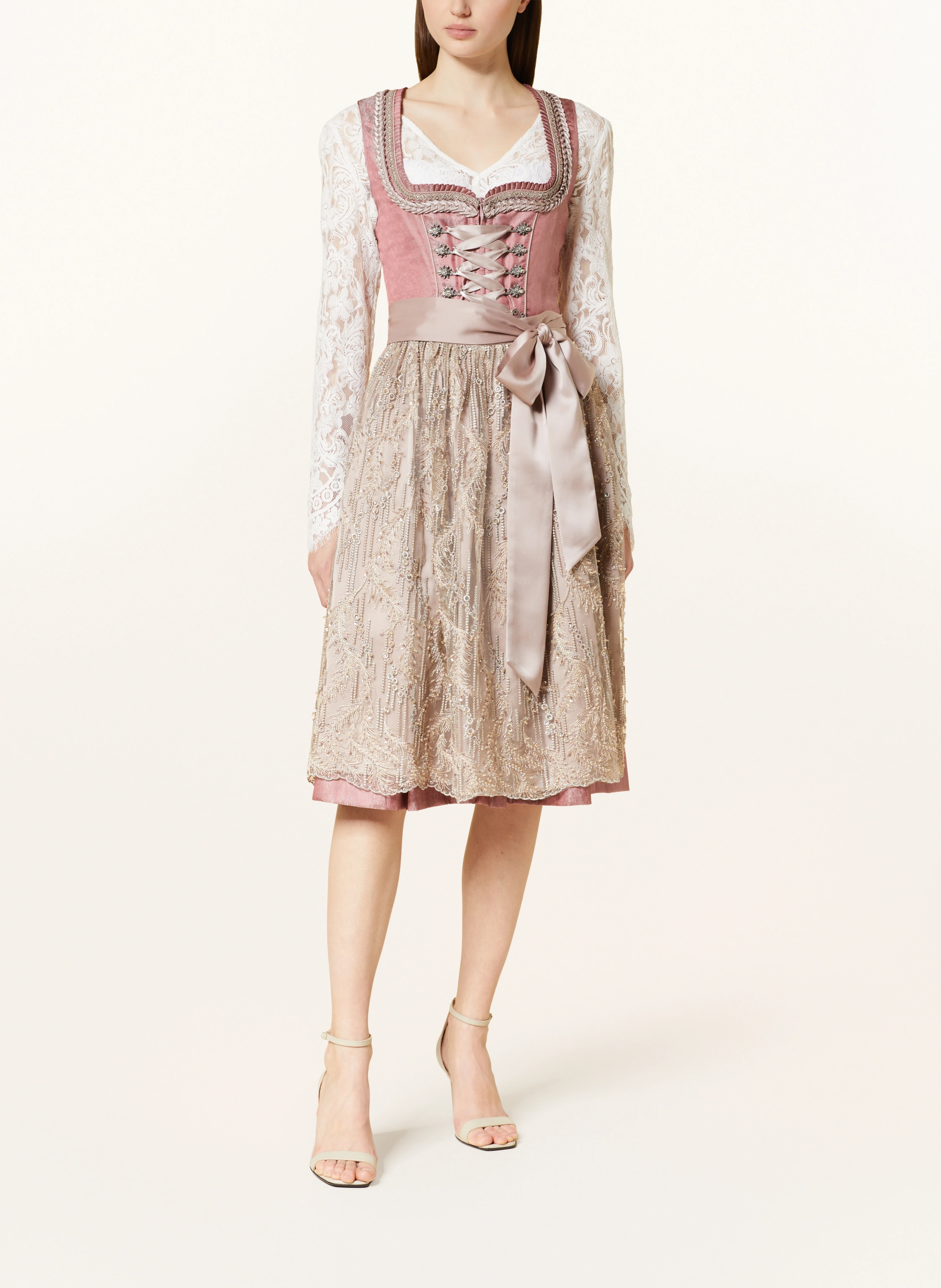 KRÜGER Dirndl PALOMA mit Schmucksteinen und Schmuckperlen