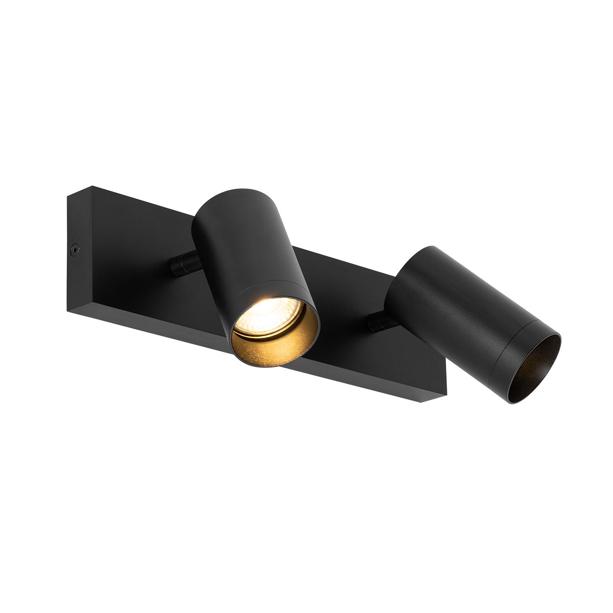 Smart plafondspot zwart verstelbaar 2-lichts incl. 2 Wifi GU10 50mm - Jeana Luxe