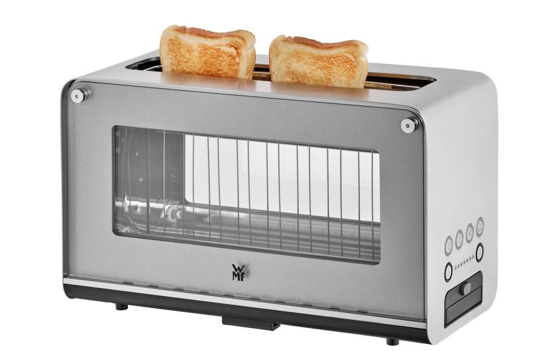 Toaster Lono Glas Silber<br>Langschlitztoaster