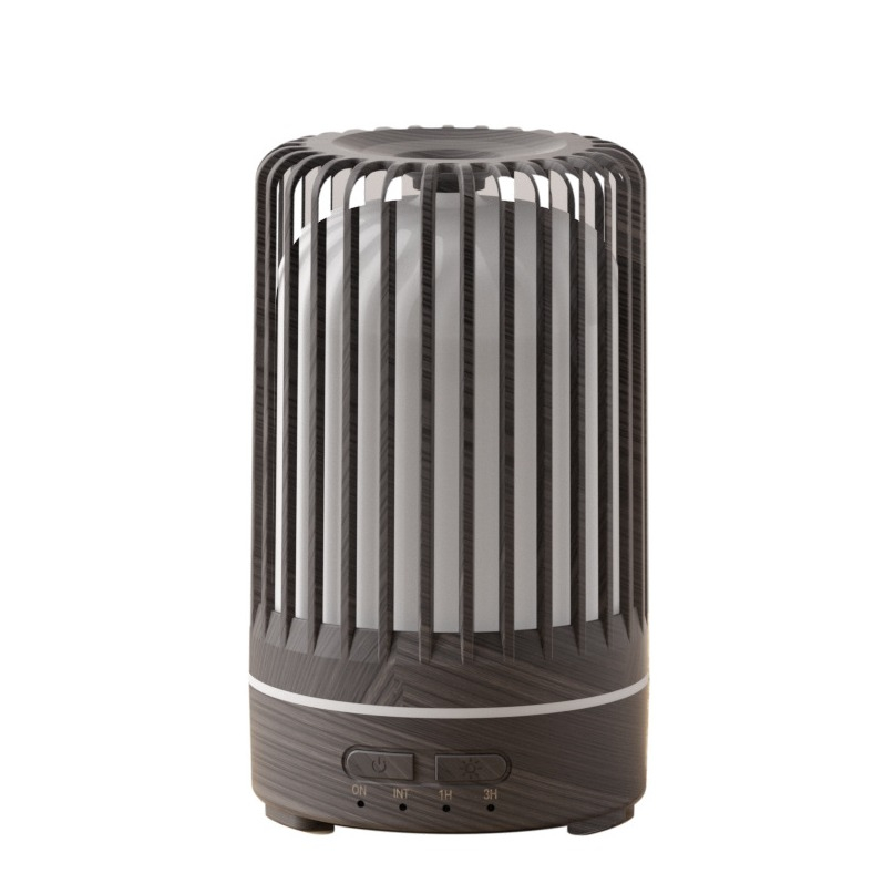 (150ml) Mini USB Luftbefeuchter Aroma Öl Diffuser mit LED Beleuchtung - Dunkelbraun