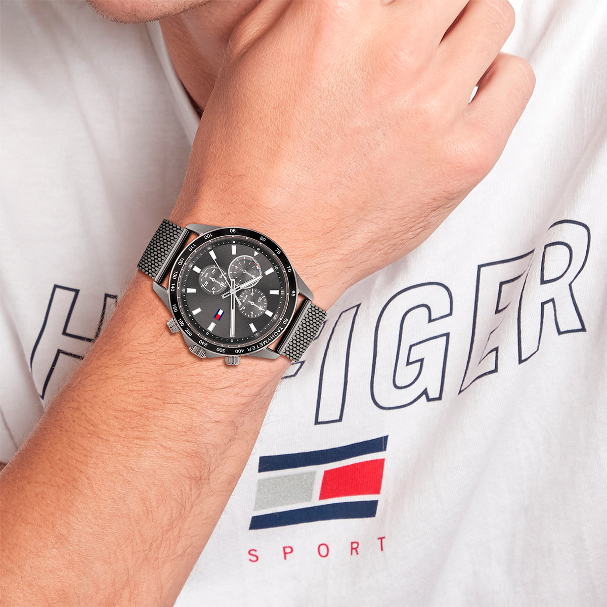 Montre TOMMY HILFIGER Miles homme bracelet acier gris