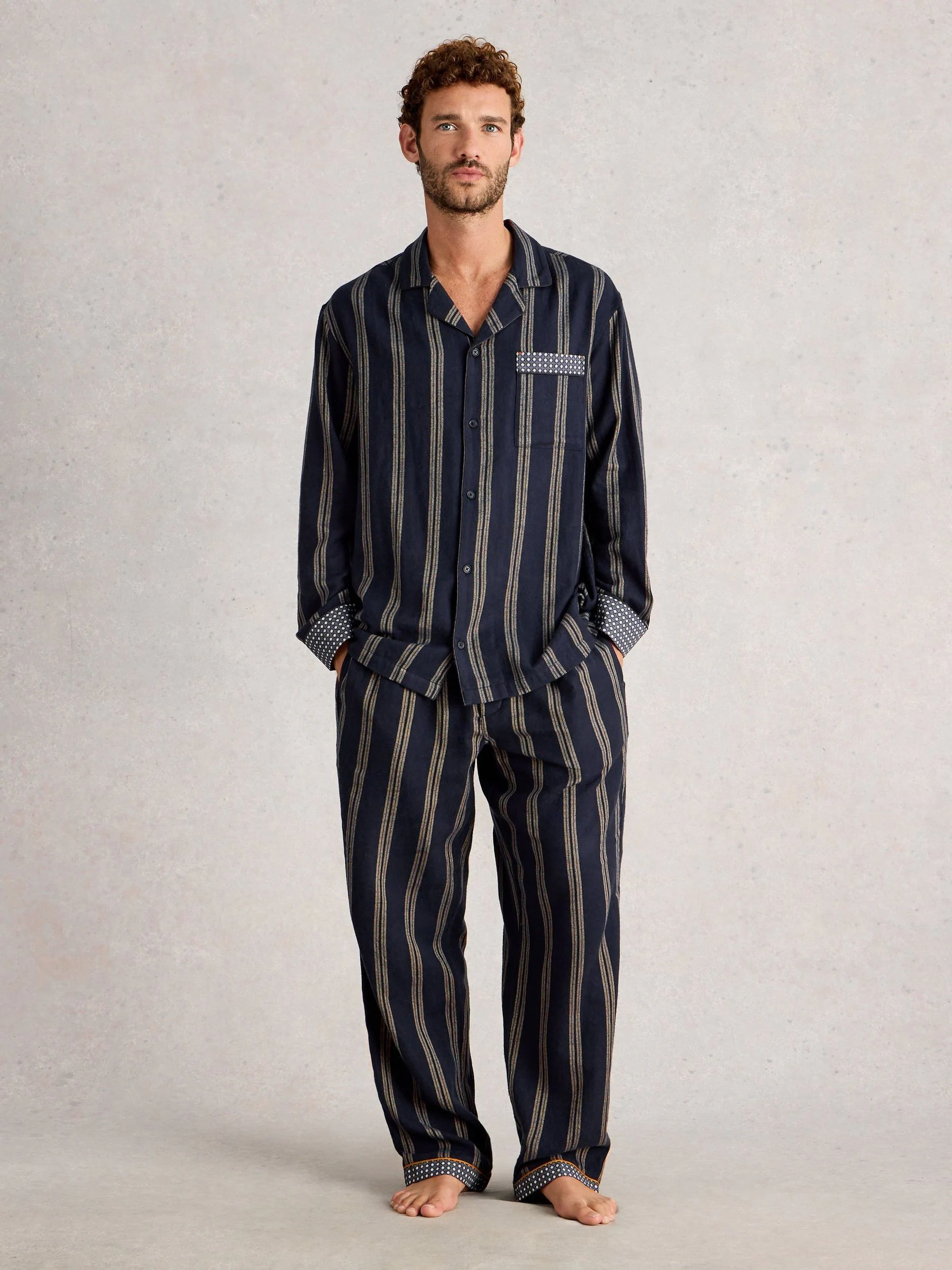 Blauw - White Stuff Moorland Flannel Pyjamas Trousers