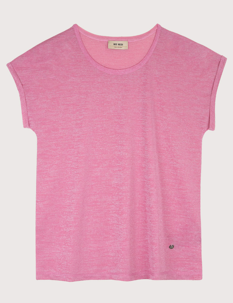 MOS MOSH TOP FEMME KAY LUREX ROSE BEGONIA
