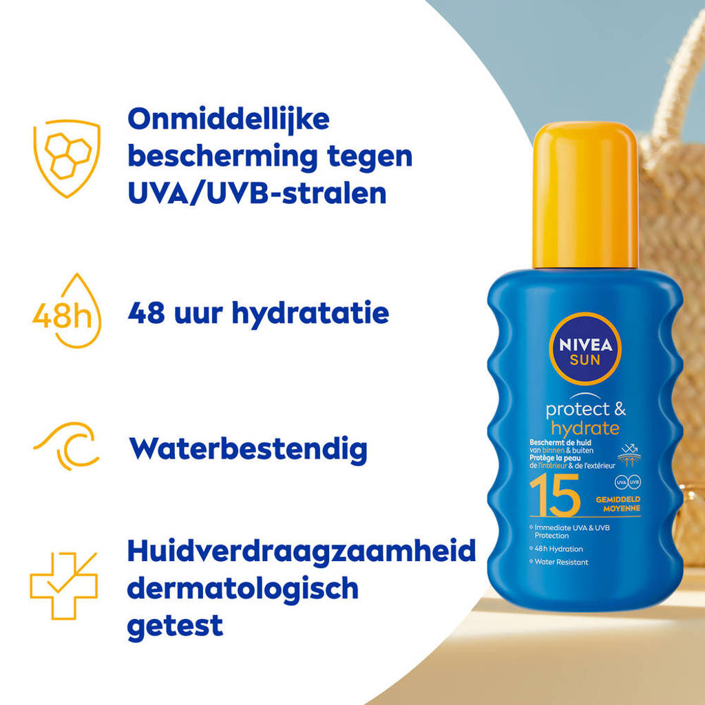 het doet wat het moet doenprotect & hydrate hydraterende zonnespray SPF 15 - 200 ml