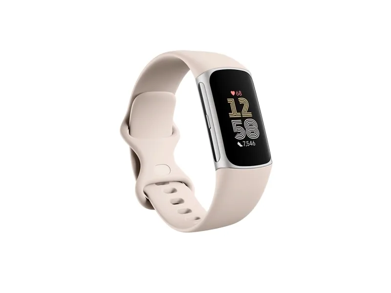 Fitbit Charge 6 - Sølvaluminium - aktivitetssporer med uendelighedsbånd - silikone - porcelæn - Bluetooth, NFC