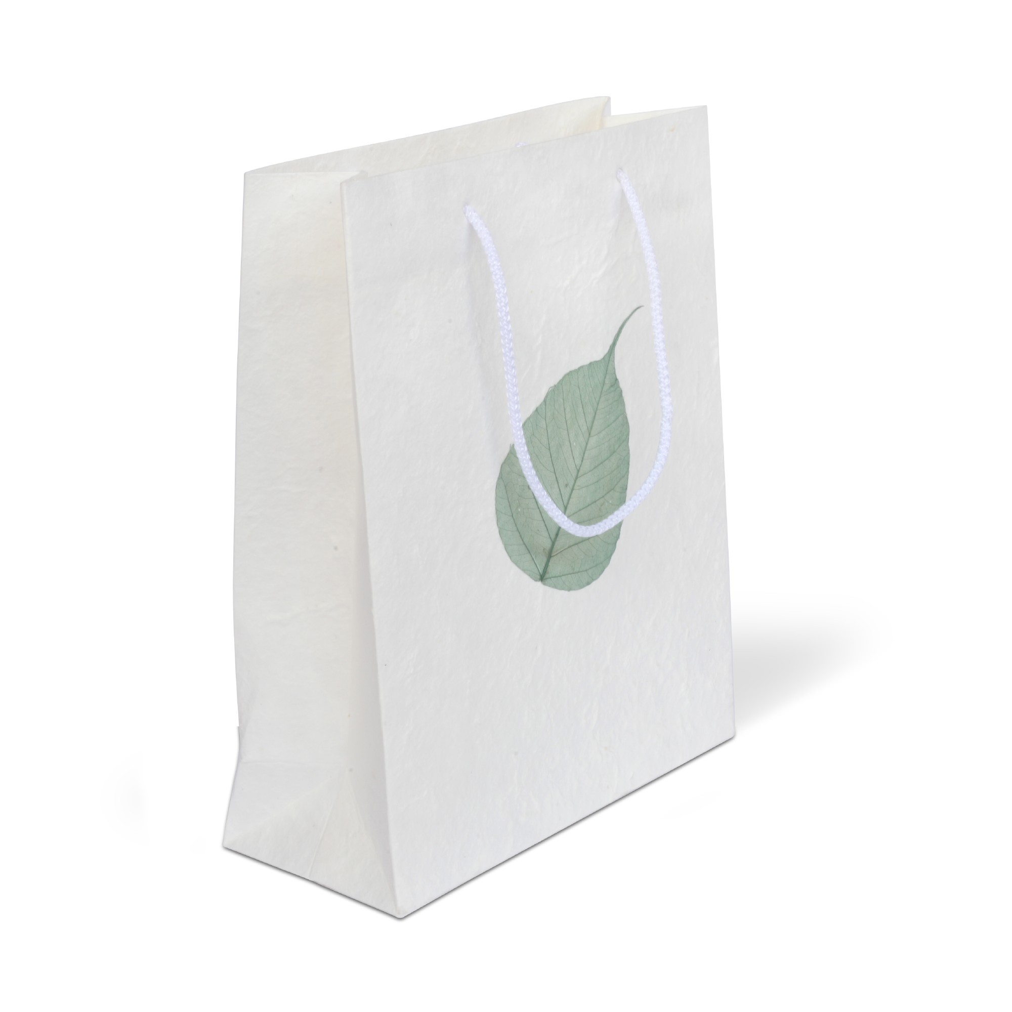 Tasche 'Bodhi-Blatt', weiß, B 25 cm, H 30 cm, T 10 cm günstig bestellen