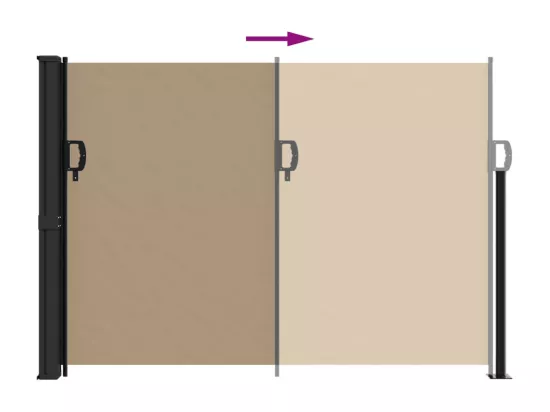 Auvent latéral rétractable taupe 140x300 cm