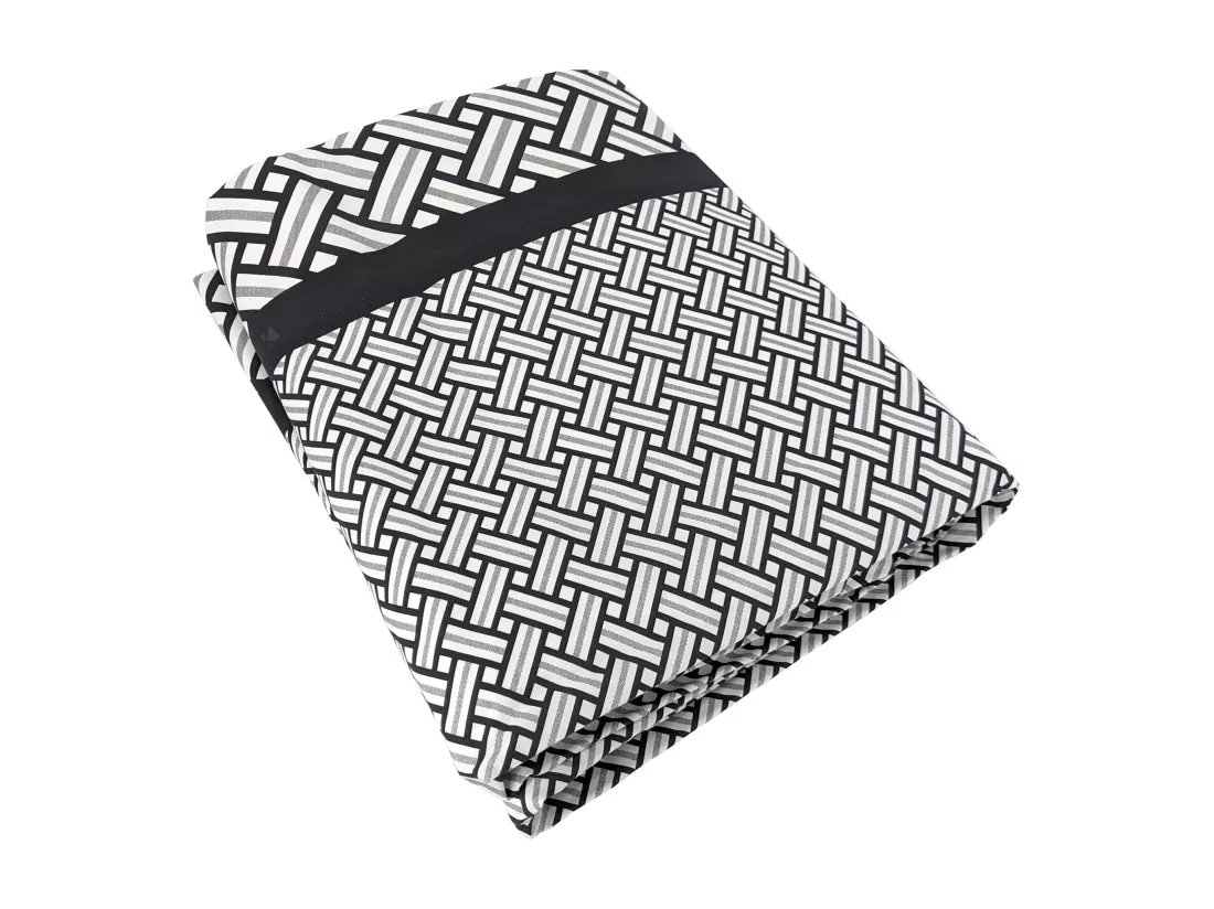 Housse de couette 140x200 cm percale coton RIVIERA noir Réglisse