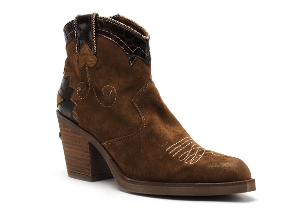 Nemonic boots bottine talons femme 2280 marron