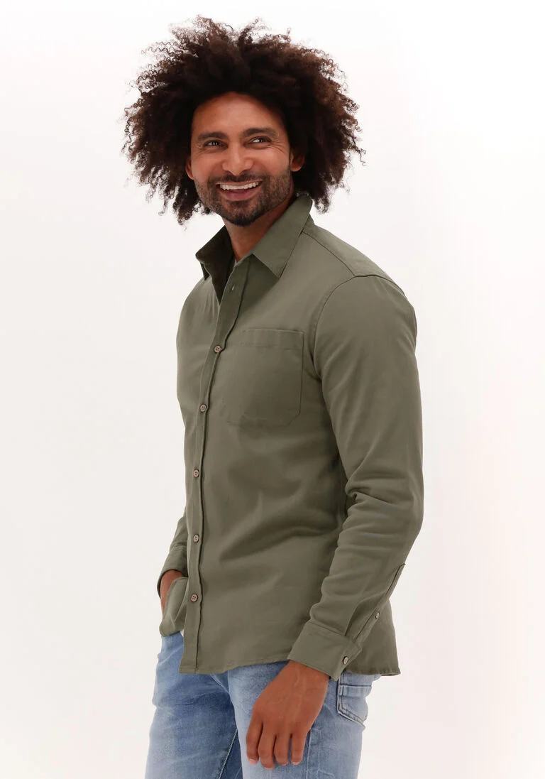 ANERKJENDT olijf anerkjendt casual overhemd aklenny twill shirt