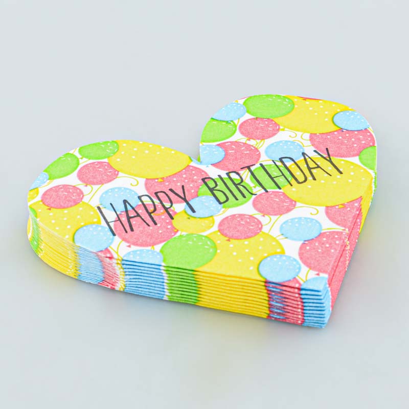 Lot de 12 serviettes 'Happy Birthday'