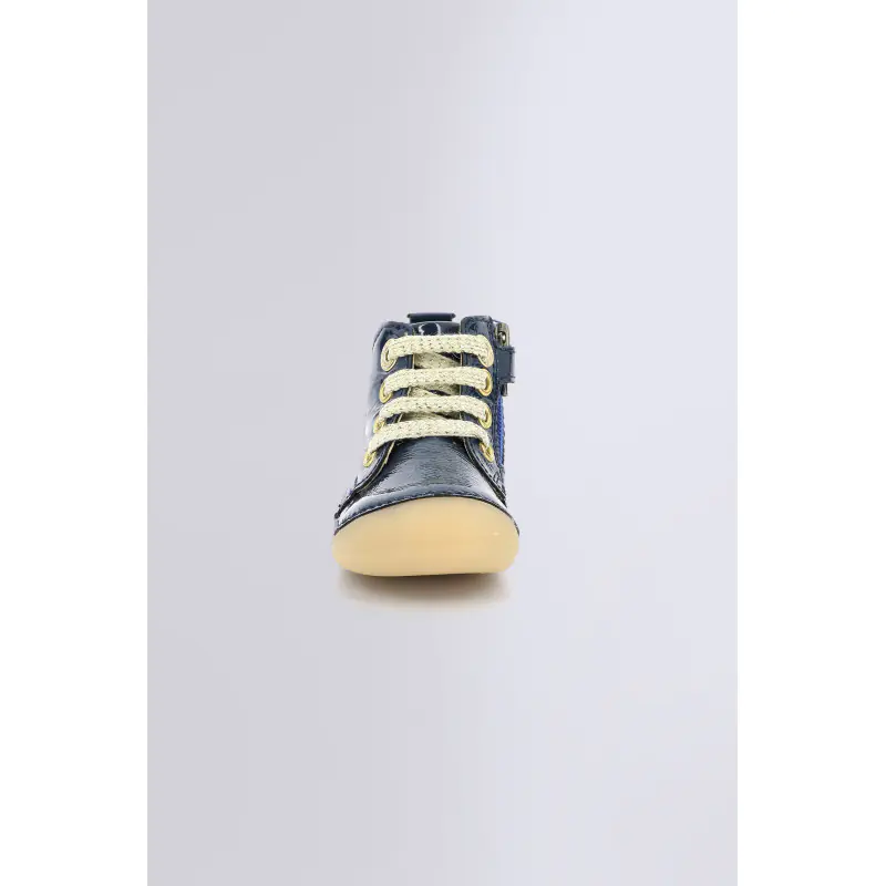 SONIZIP BLEU VERNIS BOTTILLONS Cuir Fille
