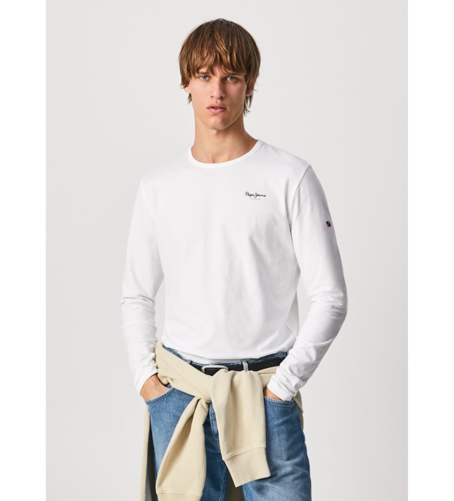 Camiseta Pepe Jeans Original B Sico 2 Longa N branca