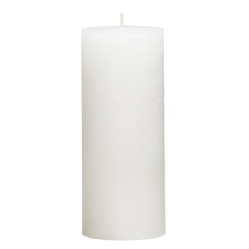 Stompkaars rustiek Sfeer - wit - 17 cm