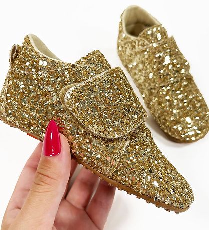 Arauto RAP Leder-Krabbelschuhe - Mingus - Gold Disco