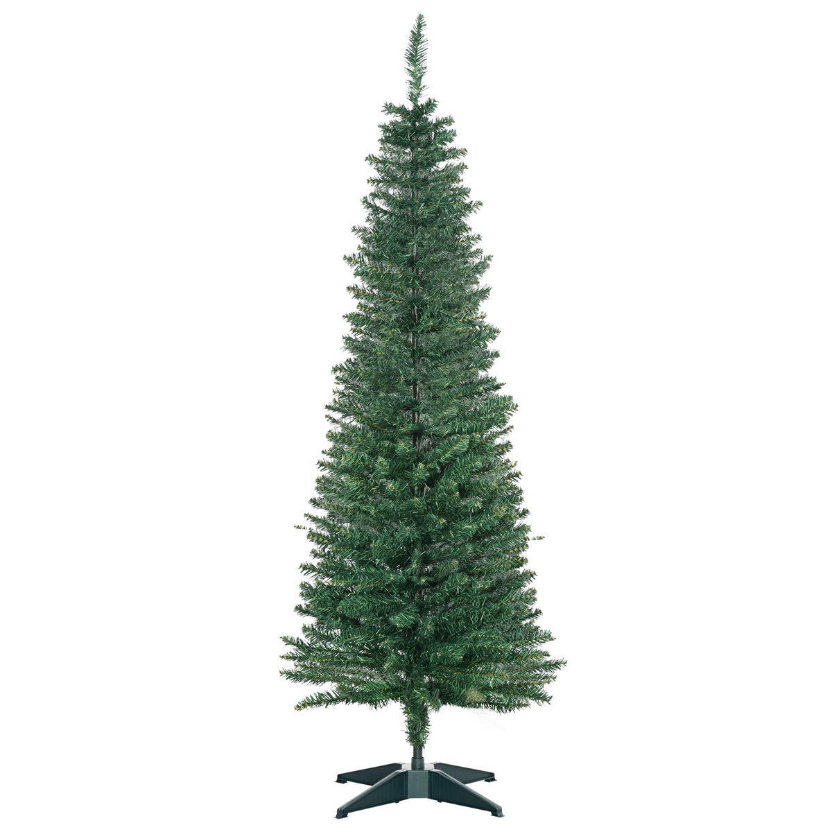 HOMCOM Kerstboom, Ø46 x 150 cm, PVC, Groen
