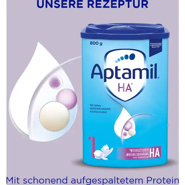 HA 1 hydrolysierte Anfangsnahrung von Geburt an