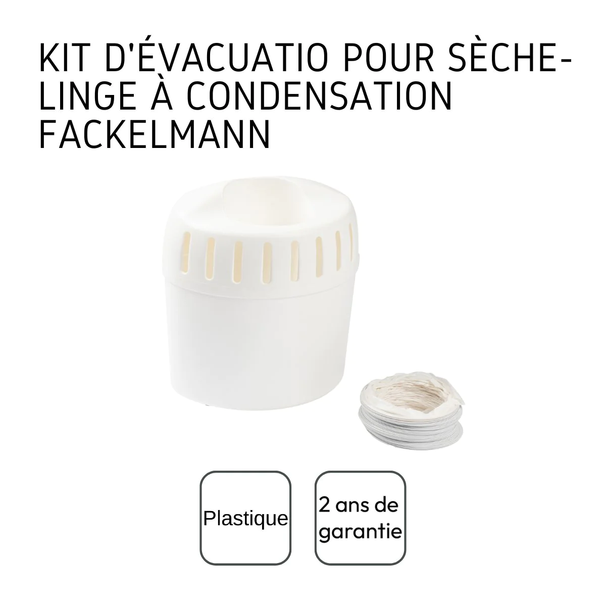 Gaine d'évacuation extérieure pour sèche-linge à condensation Fackelma