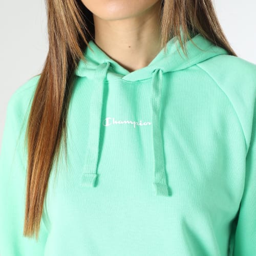 Sweat Capuche A Bandes Femme 116135 Vert