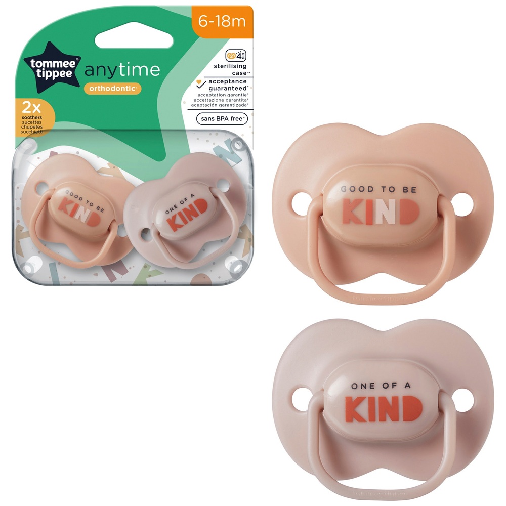 Tommee Tippee Anytime Schnuller ab 6 Monaten, 2er-Pack, verschiedene Sorten
