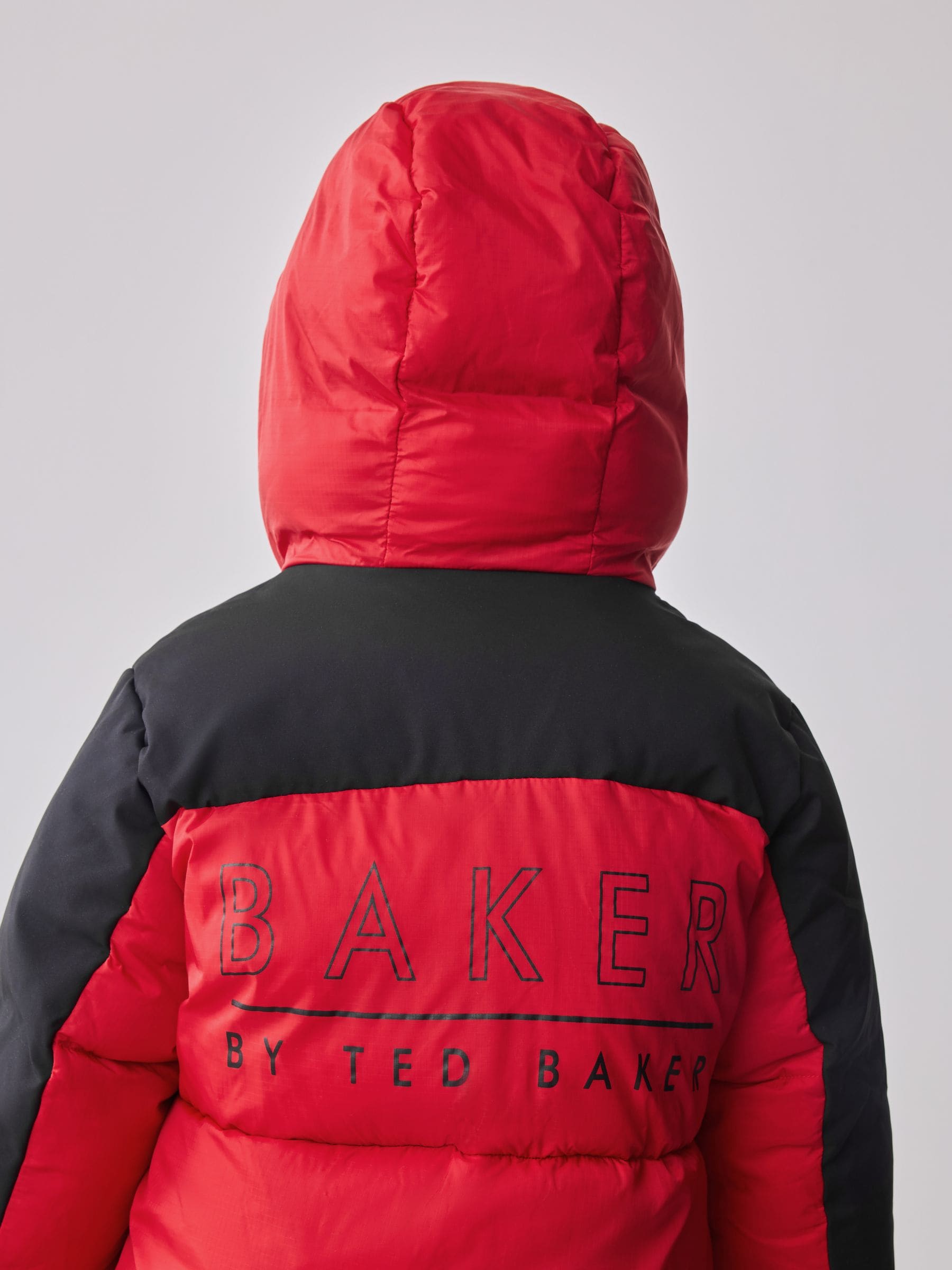 Rood/zwart - Baker By Ted Baker Shower Resistant Colourblock Padded Jackets