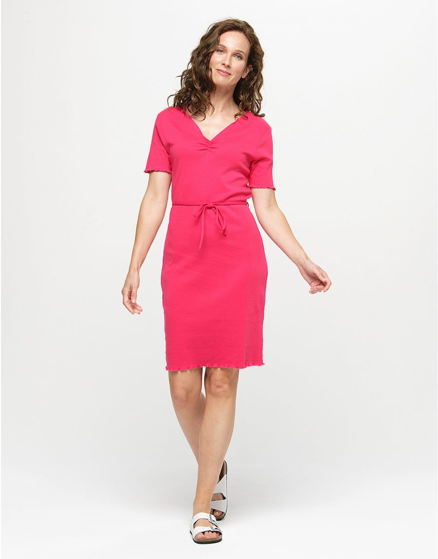 Robe fuchsia 100% coton