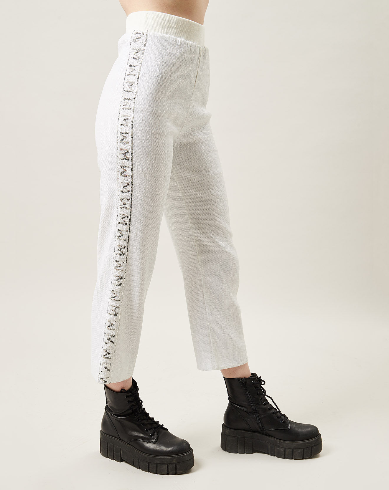 Manoush Pantalon Shiny Run blanc