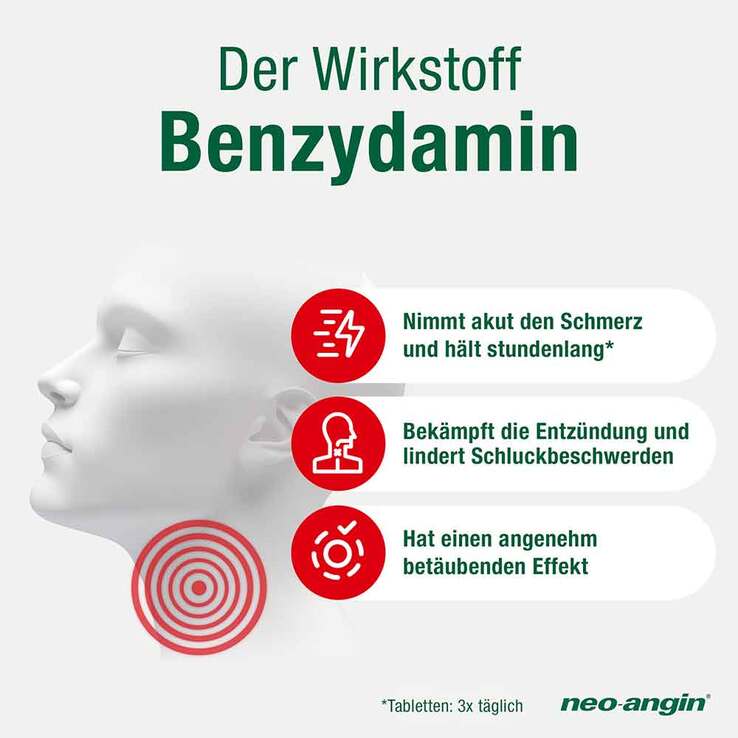 neo-angin Benzydamin gegen akute Hasschmerzen Zitrone, 40 St