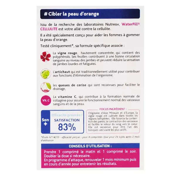 Nutreov Physcience WaterPill Cellulite 20 comprimés